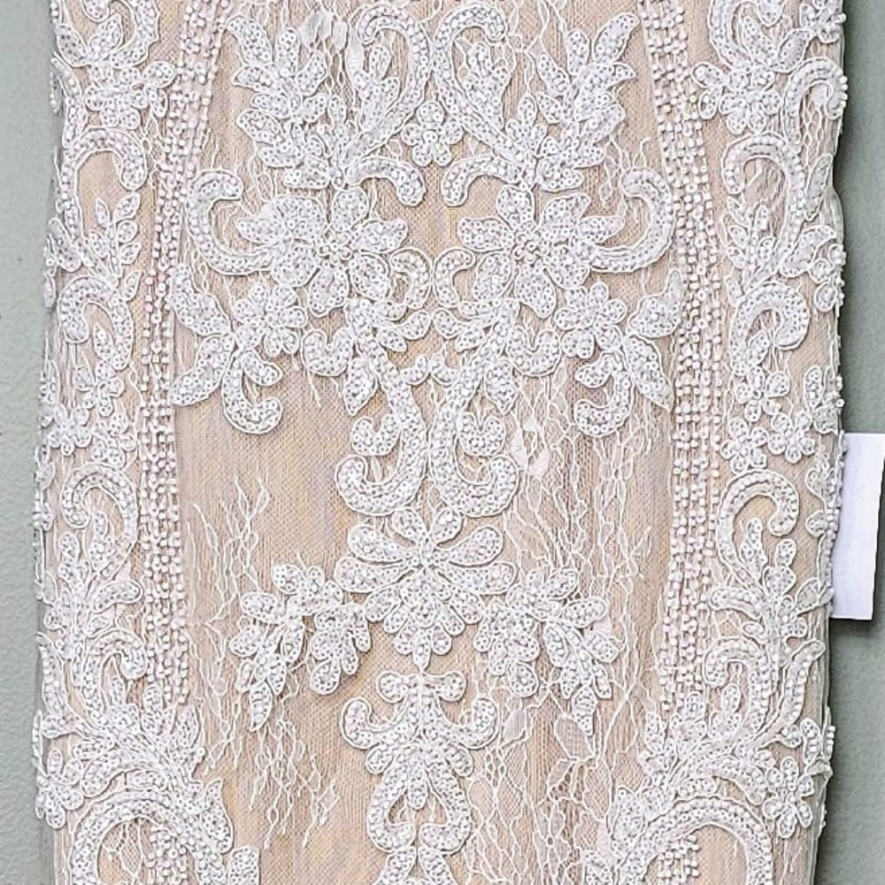 Lulu's Off-Shoulder Lace Wedding Dress - Cream - Picture 11 of 15